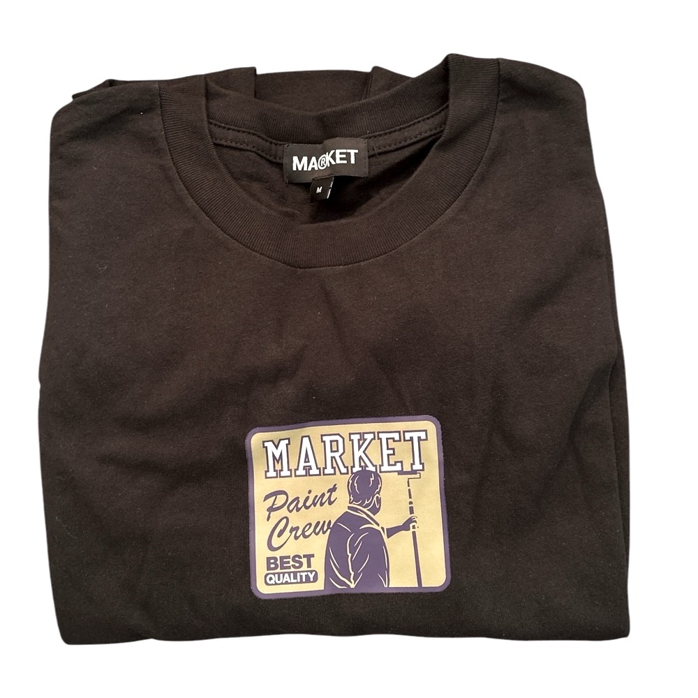 Market Black T-Shirt with‎ Paint Crew Graphic Size Small NWOT